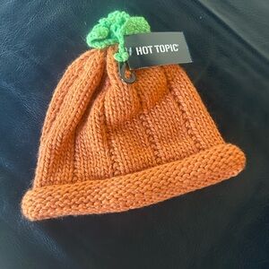 NWT Hot Topic Crochet Pumpkin Hat